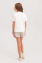 Pijama Infantil Feminino Manga Curta Com Shorts