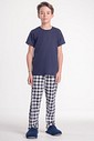 Pijama Infantil Masculino Manga Curta Com Calça