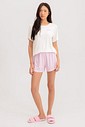 Pijama Feminino Manga Curta Com Shorts