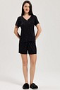 Pijama Feminino Manga Curta Com Shorts