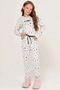Pijama Infantil Feminino Manga Longa Com Calça