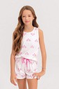 Pijama Infantil Feminino Regata Com Shorts