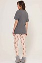Pijama Manga Curta Com Legging Feminino