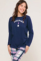Pijama Feminino Manga Longa Com Legging