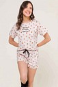 Short Doll Manga Curta Feminino