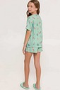 Pijama Feminino Infantil Manga Curta com Shorts