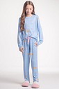 Pijama Infantil Feminino Manga Longa Com Calça