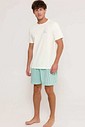 Pijama Masculino Manga Curta Com Bermuda