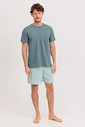 Pijama Masculino Manga Curta Com Bermuda