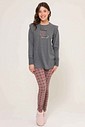 Pijama Manga Longa Com Legging Feminino