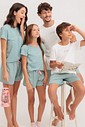 Pijama Masculino Infantil Manga Curta Com Bermuda
