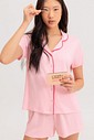 Pijama Feminino Manga Curta Americano Com Shorts