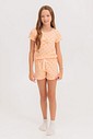 Pijama Infantil Feminino Manga Curta Com Shorts