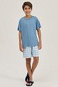 Pijama Masculino Infantil Manga Curta Com Bermuda Pijama Masculino Infantil Manga Curta Com Bermuda