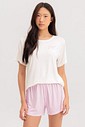 Pijama Feminino Manga Curta Com Shorts