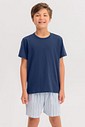 Pijama Masculino Infantil Manga Curta Com Shorts