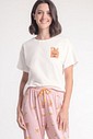 Pijama Feminino Manga Curta Com Calça