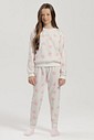 Pijama Feminino Infantil Manga Longa Com Calça Pijama Feminino Infantil Manga Longa Com Calça