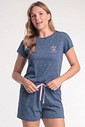 Pijama Feminino Manga Curta Com Shorts
