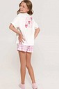 Pijama Feminino Infantil Manga Curta com Shorts