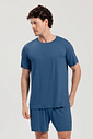 Pijama Masculino Manga Curta Com Bermuda