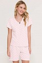 Pijama Feminino Manga Curta com Bermuda
