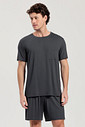 Pijama Masculino Manga Curta Com Bermuda