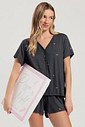 Pijama Feminino Manga Curta Americano com Shorts Pijama Feminino Manga Curta Americano com Shorts