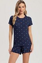 Pijama Feminino Manga Curta Com Shorts