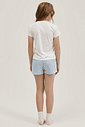Pijama Feminino Infantil Manga Curta Com Shorts