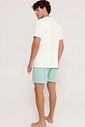Pijama Masculino Manga Curta Com Bermuda