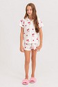 Pijama Infantil Feminino Manga Curta Americano com Shorts