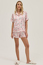 Pijama Feminino Manga Curta Americano Com Shorts