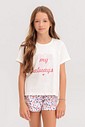 Pijama Infantil Feminino Manga Curta Com Shorts Pijama Infantil Feminino Manga Curta Com Shorts