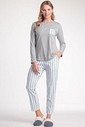 Pijama Feminino Manga Longa com Calça Midi
