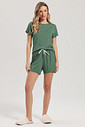 Pijama Feminino Manga Curta Com Shorts