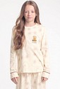 Pijama Infantil Feminino Manga Longa Com Calça
