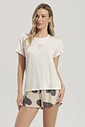 Pijama Feminino Manga Curta com Shorts