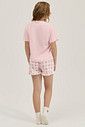 Pijama Feminino Infantil Manga Curta Com Shorts