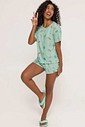Pijama Feminino Manga Curta com Shorts