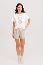 Pijama Feminino Manga Curta Com Shorts