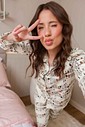 Pijama Manga Longa Com Abertura Feminino
