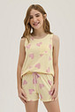 Pijama Feminino Infantil Regata Com Shorts Pijama Feminino Infantil Regata Com Shorts