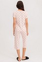 Pijama Feminino Manga Curta Com Calça Capri