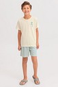 Pijama Masculino Infantil Manga Curta Com Bermuda