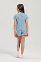 Pijama Feminino Infantil Manga Curta Com Shorts
