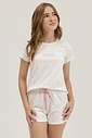 Pijama Feminino Infantil Manga Curta Com Shorts Pijama Feminino Infantil Manga Curta Com Shorts
