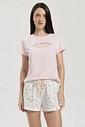 Pijama Feminino Manga Curta com Shorts