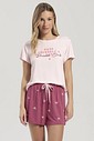 Pijama Feminino Manga Curta Com Shorts