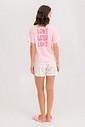 Pijama Feminino Manga Curta Com Shorts